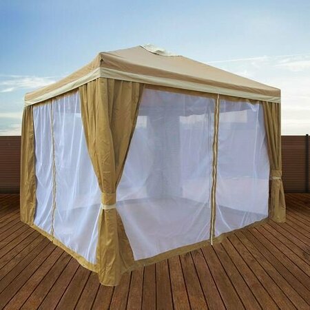 IMPACT CANOPY 10 FT x 10 FT  Heavy Duty Gazebo , Steel Frame, Polyester Top, Tan 070018130